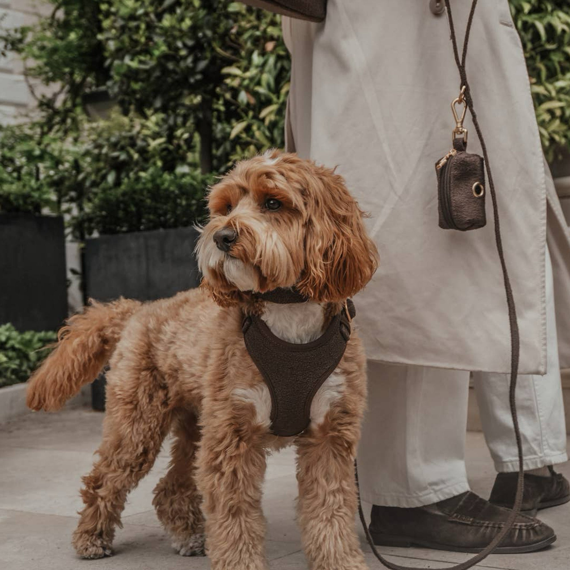 BOU-POOP-CHOC - Bouclé Poop Bag Holder Chocolate