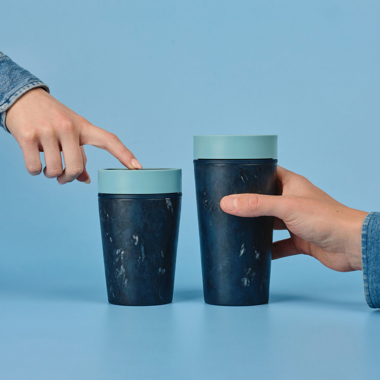 RFC-12OZ-ST-BLUE - Recycled Fabric Cup 12oz Blue