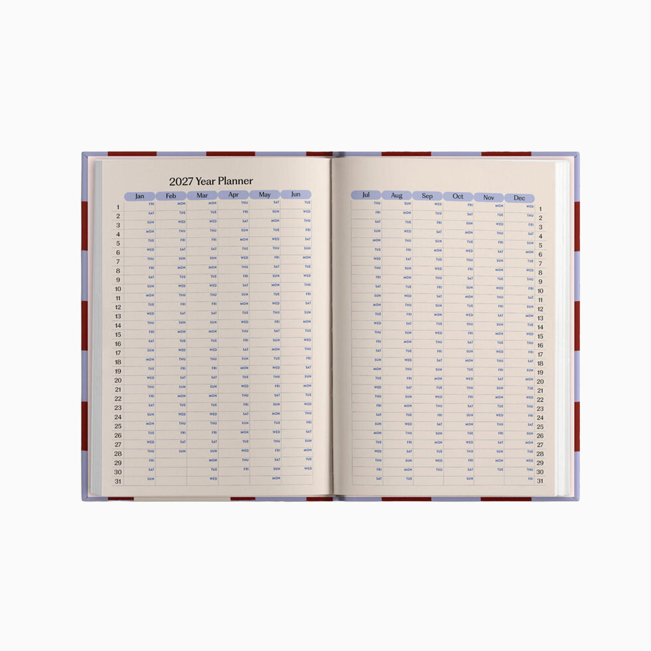 Diary-DIARY-A5-BUC - 2027 Blue Berry Check A5 Diary-Good Tuesday