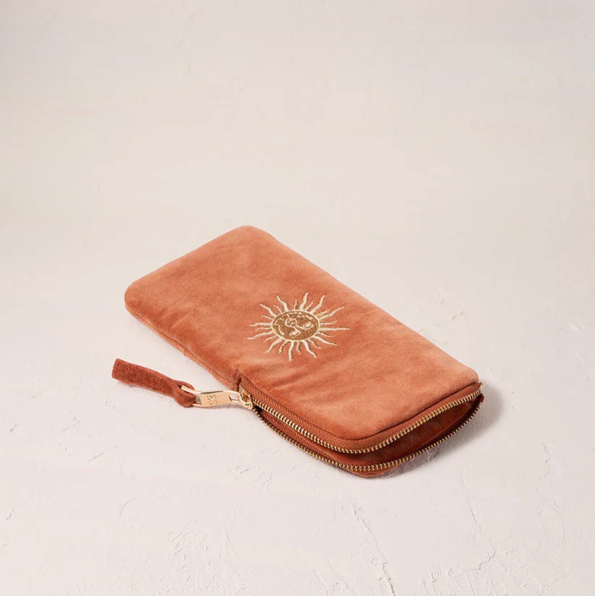 83963 - Sun Goddess Rust Velvet Glasses Case