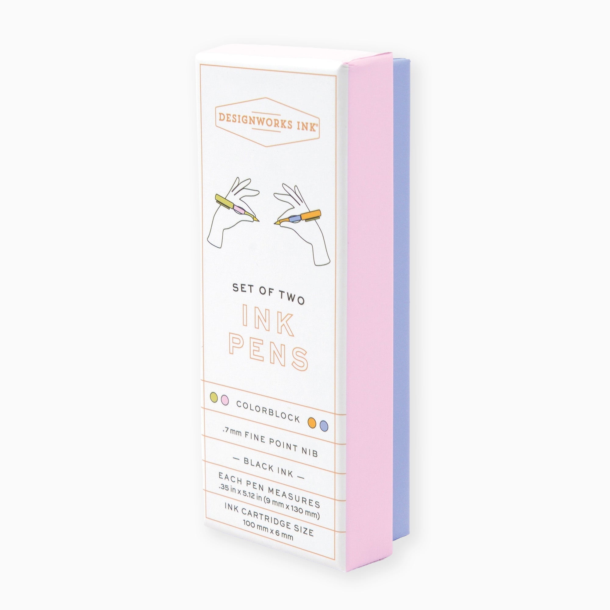 DCBS-1009EU - Set of 2 Colourblock Pens Lilac and Cornflower