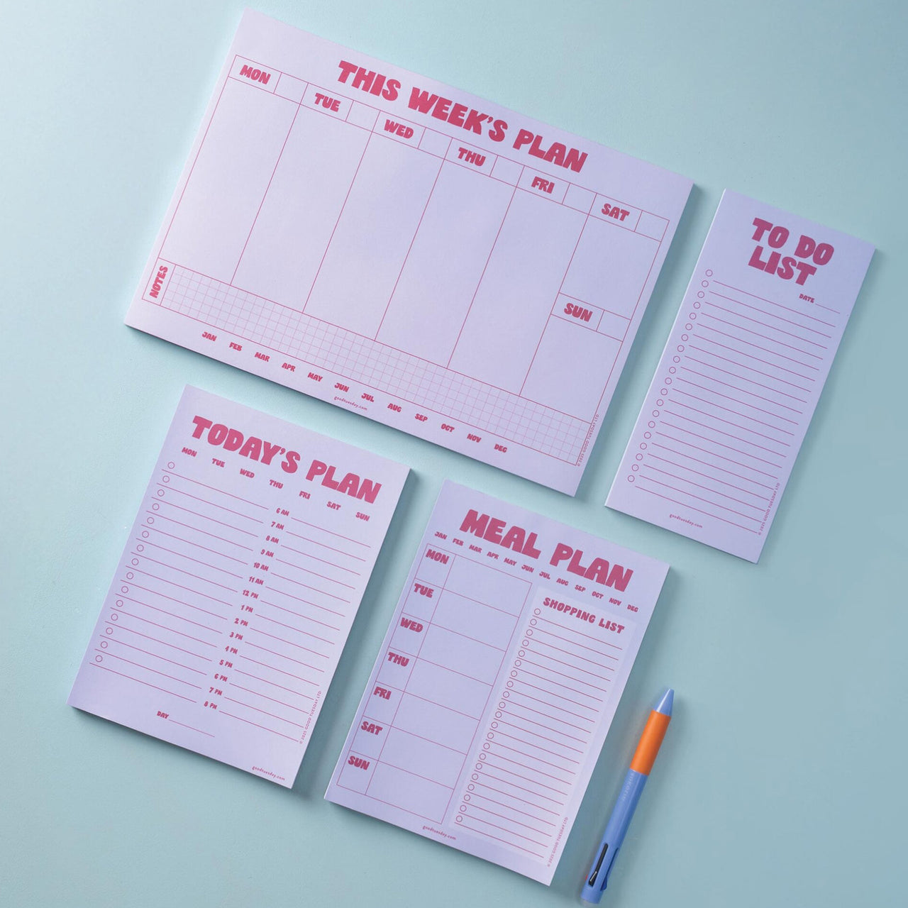 Planner-PAD-DLY-LAP-A5 - Lilac & Plum Daily Planner Pad-Good Tuesday