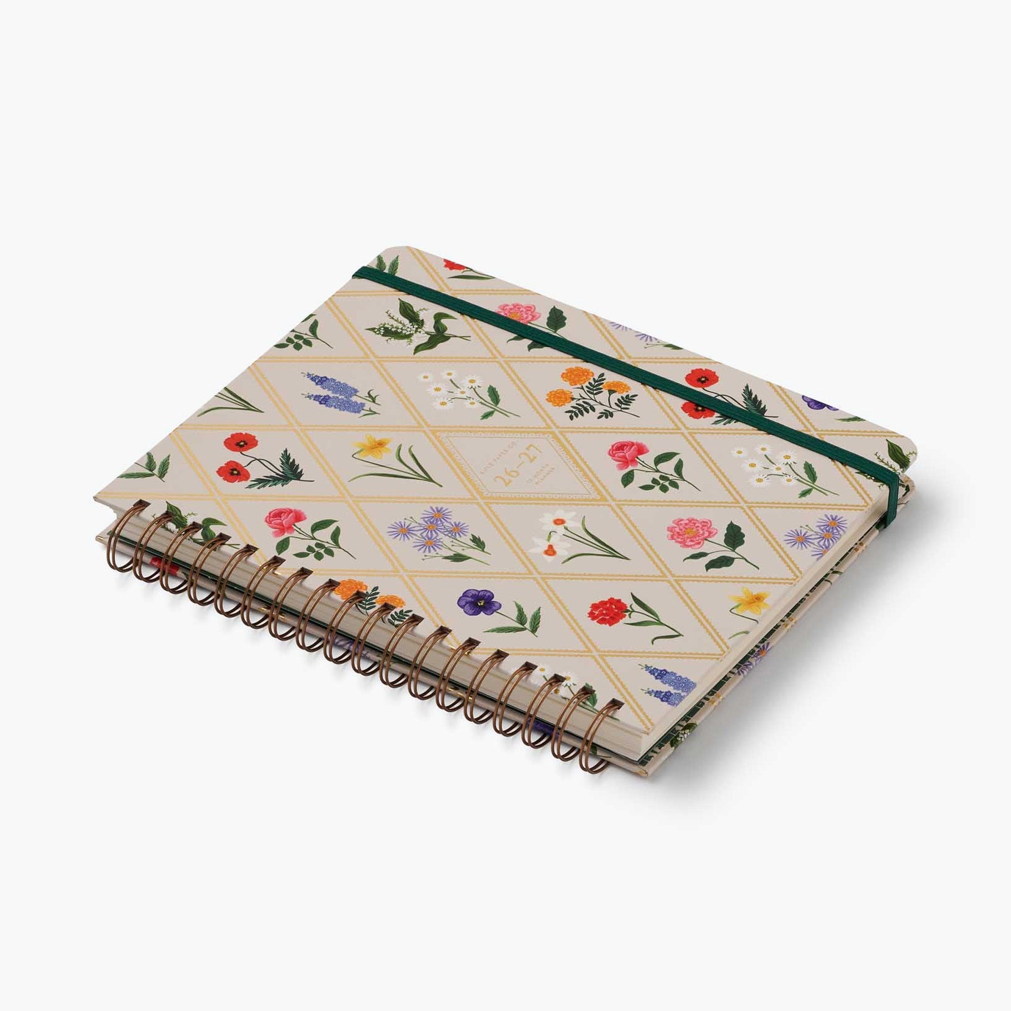 PLS021 - 2027 Garden Study 17 Month Academic Hardcover Spiral Planner