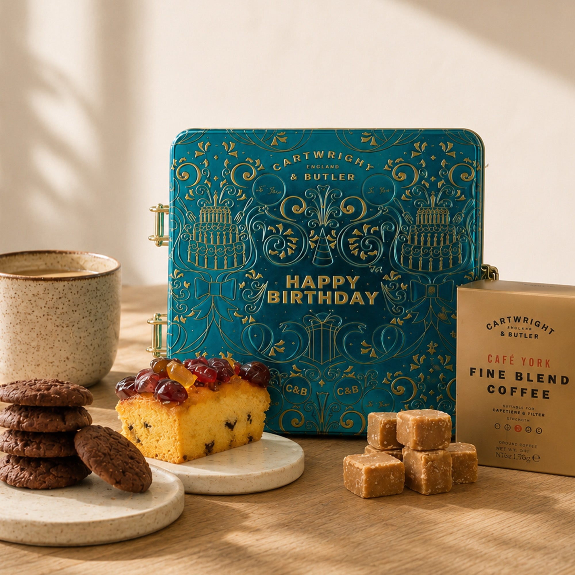 4184 - Happy Birthday Coffee and Cake Gift Tin