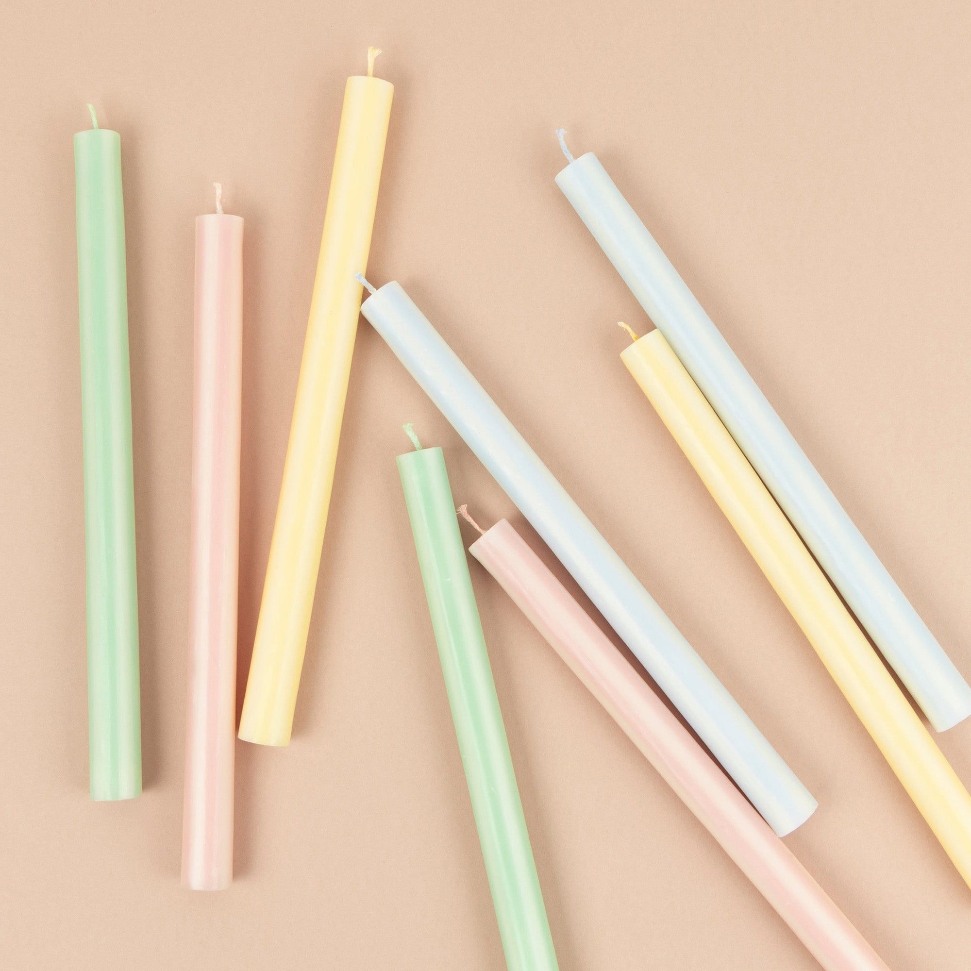 297015 - Pastel Striped Table Candles