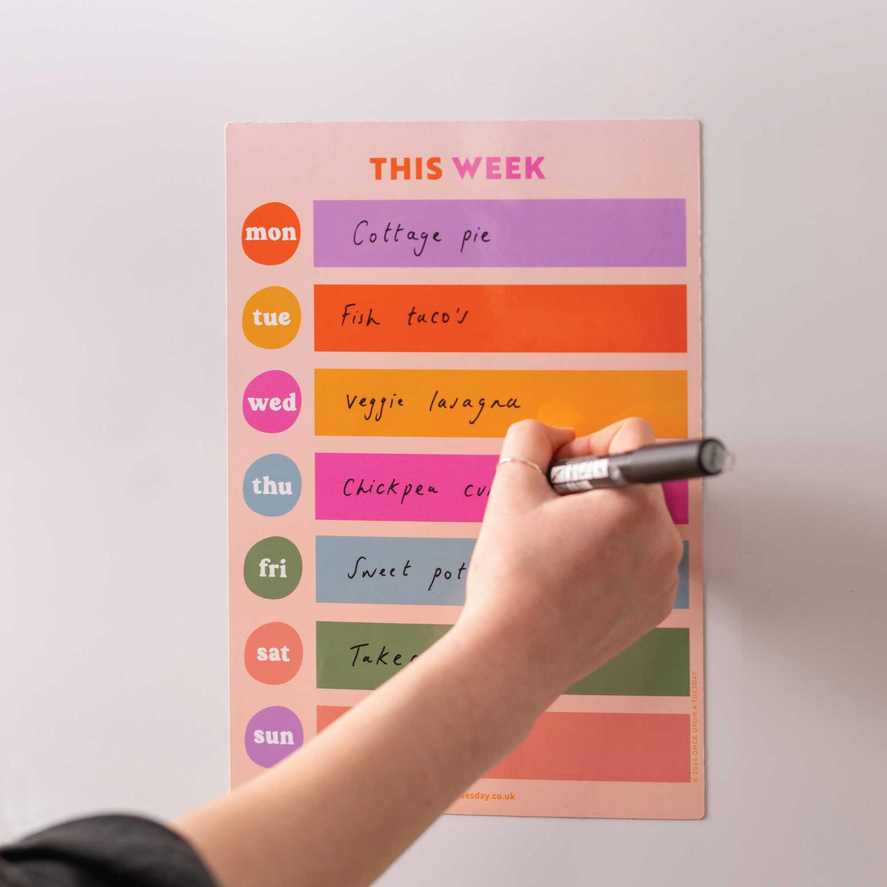 Planner-MFP-WKL-CBL-A4 - ColourBlock Magnetic Week Planner-Good Tuesday