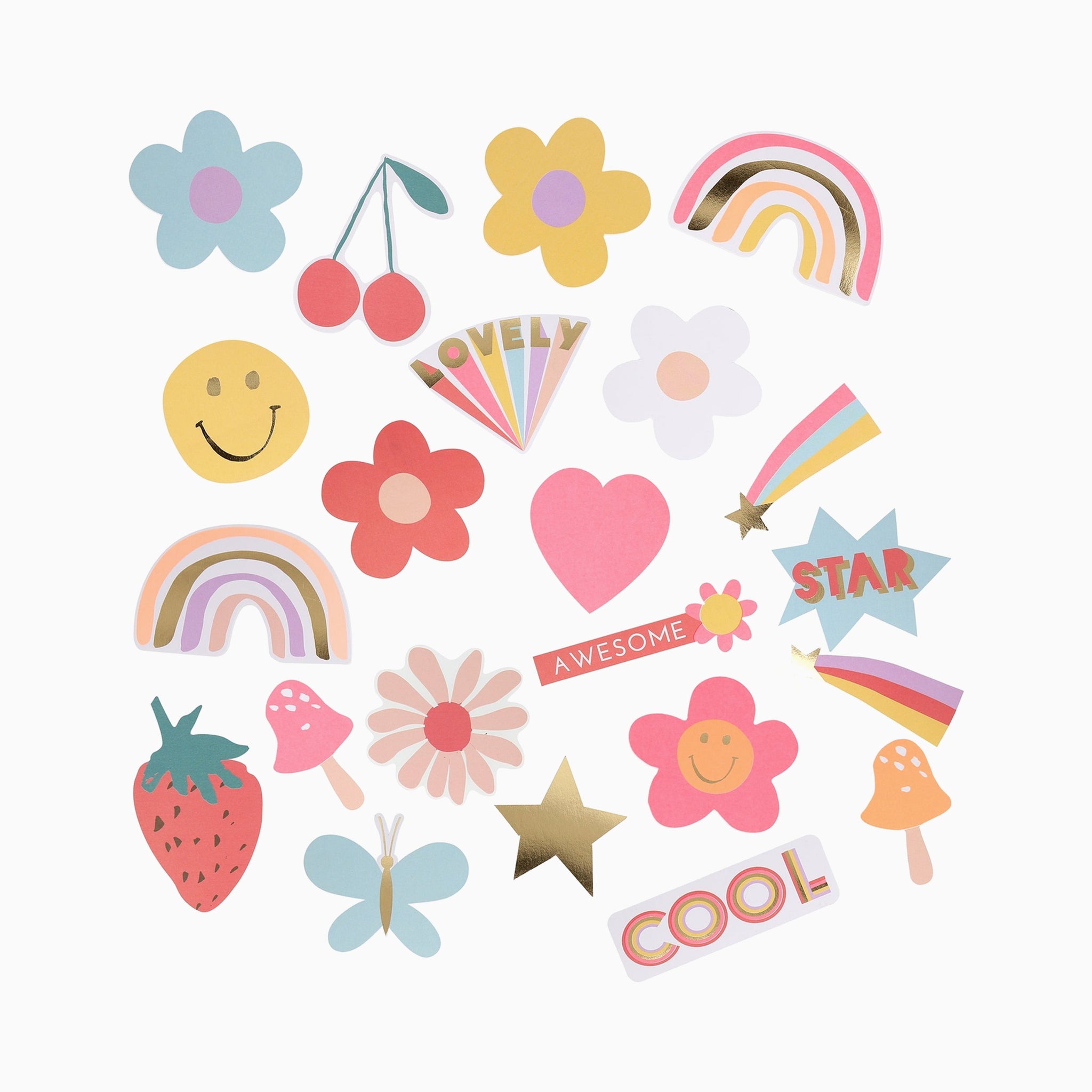 287502 - Happy Icons Shaped Stickers