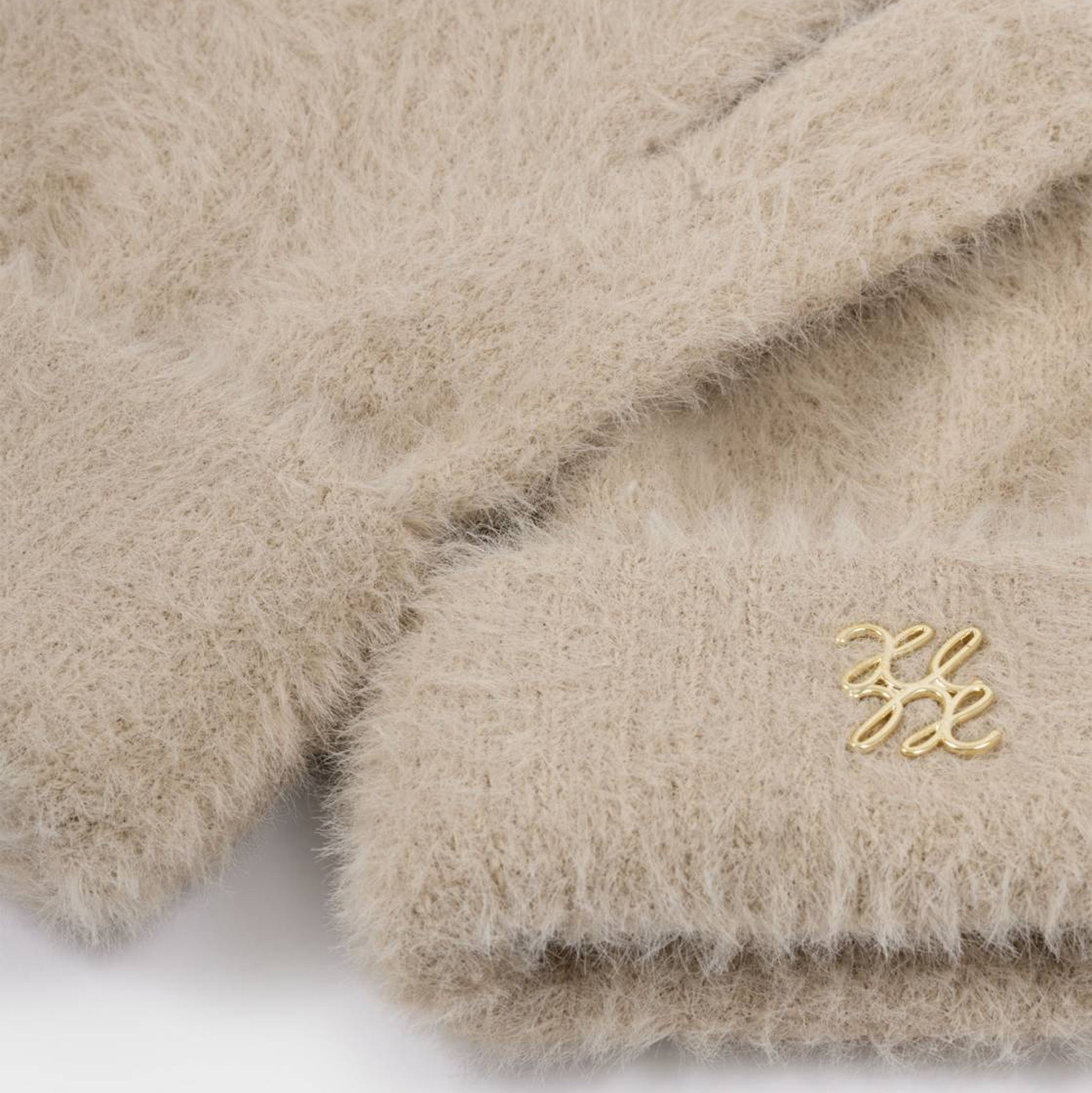 KLS820 - Taupe Soft Knit Gloves in Gift Box
