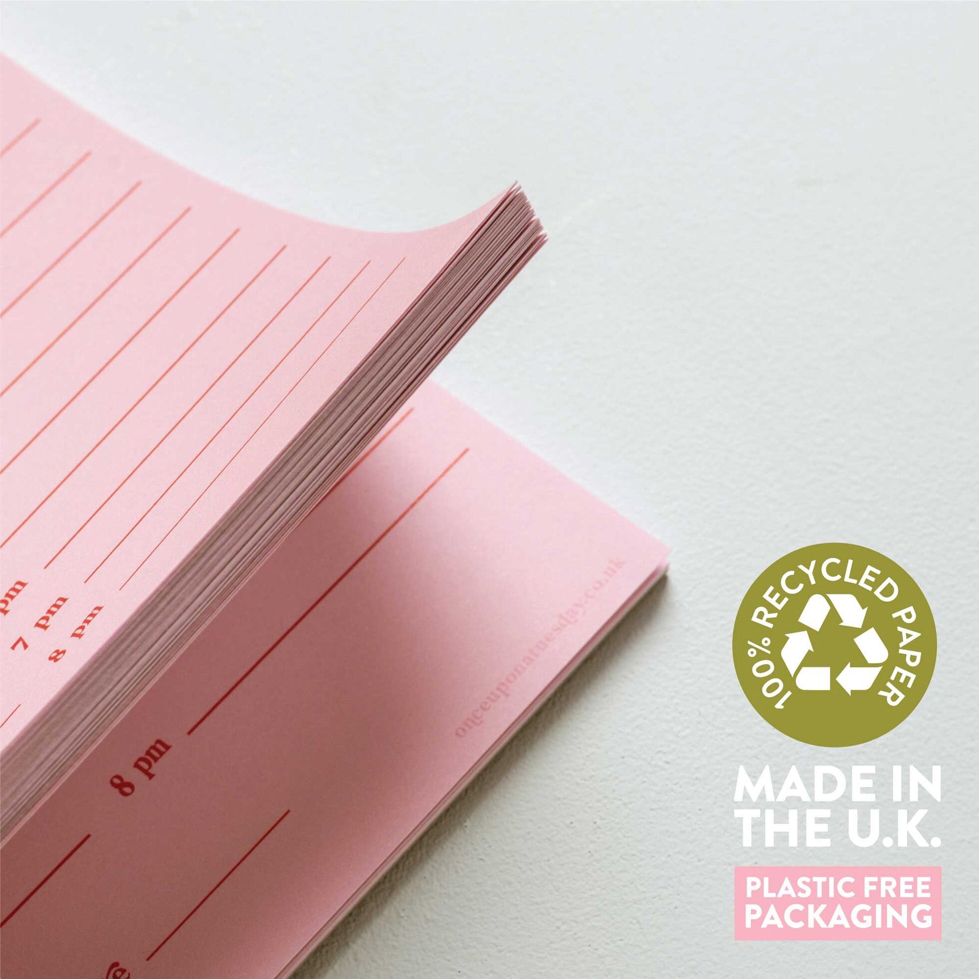 Planner-PAD-DLY-PNR-A5 - Pink & Red Daily Planner Pad-Good Tuesday