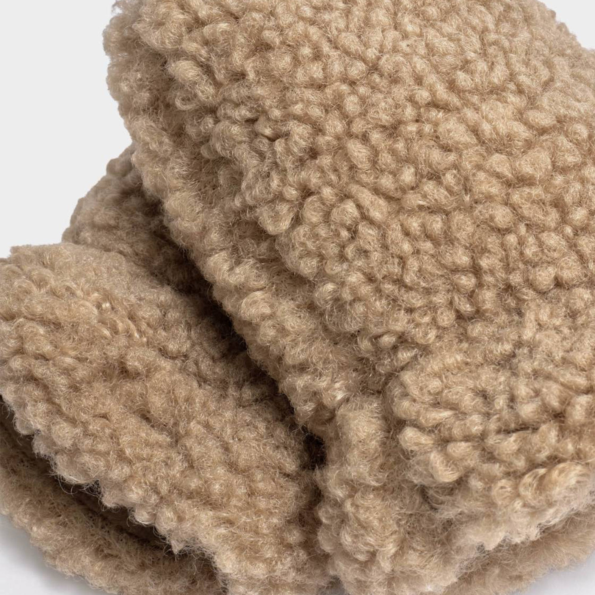 BA0138 - Borg Baby Hat And Mittens in Tan