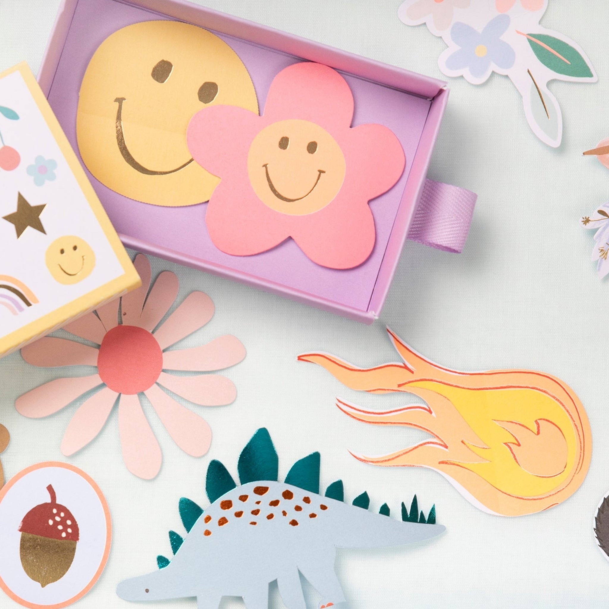 287502 - Happy Icons Shaped Stickers