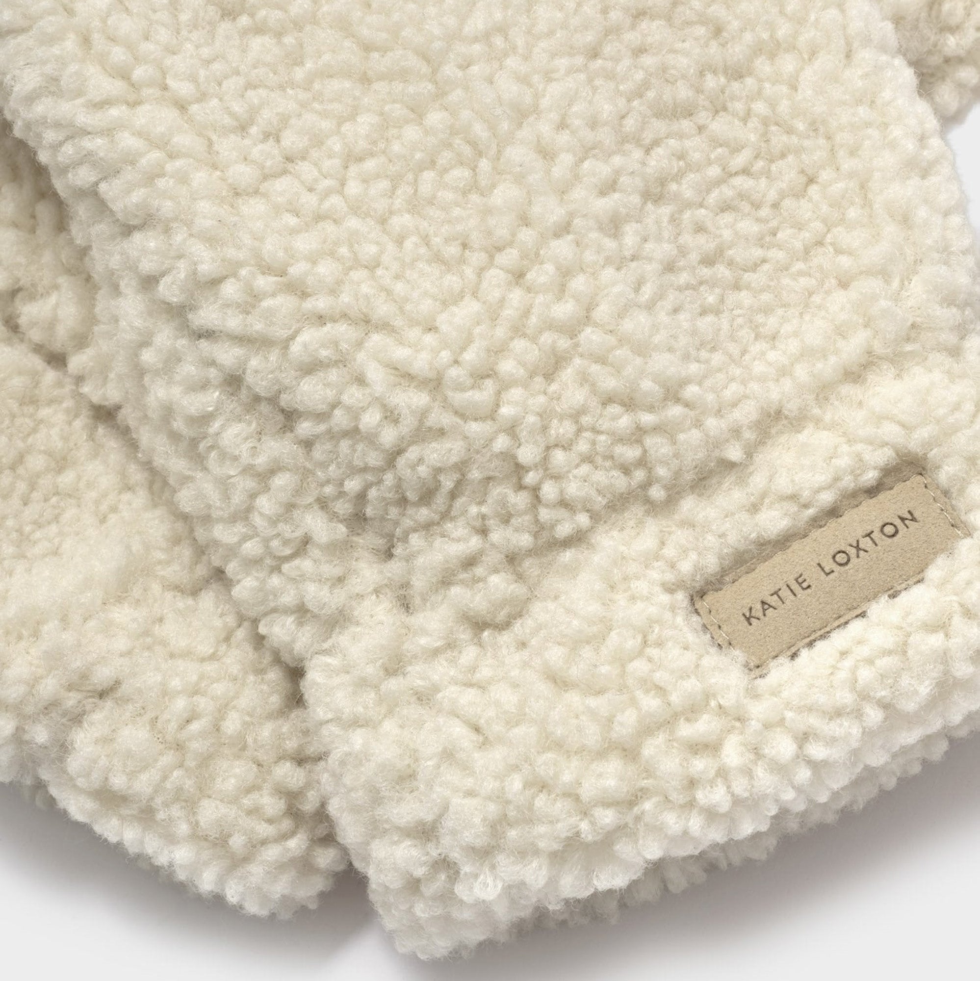 KLS711 - Corded Teddy Mittens in Cream
