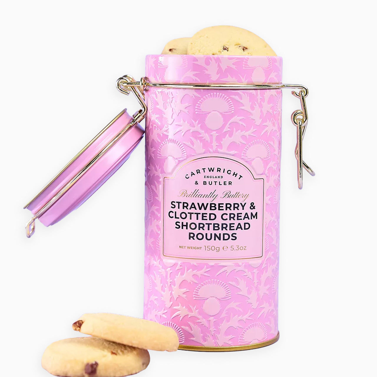 4721 - Strawberry & Clotted Cream Shortbread Tin