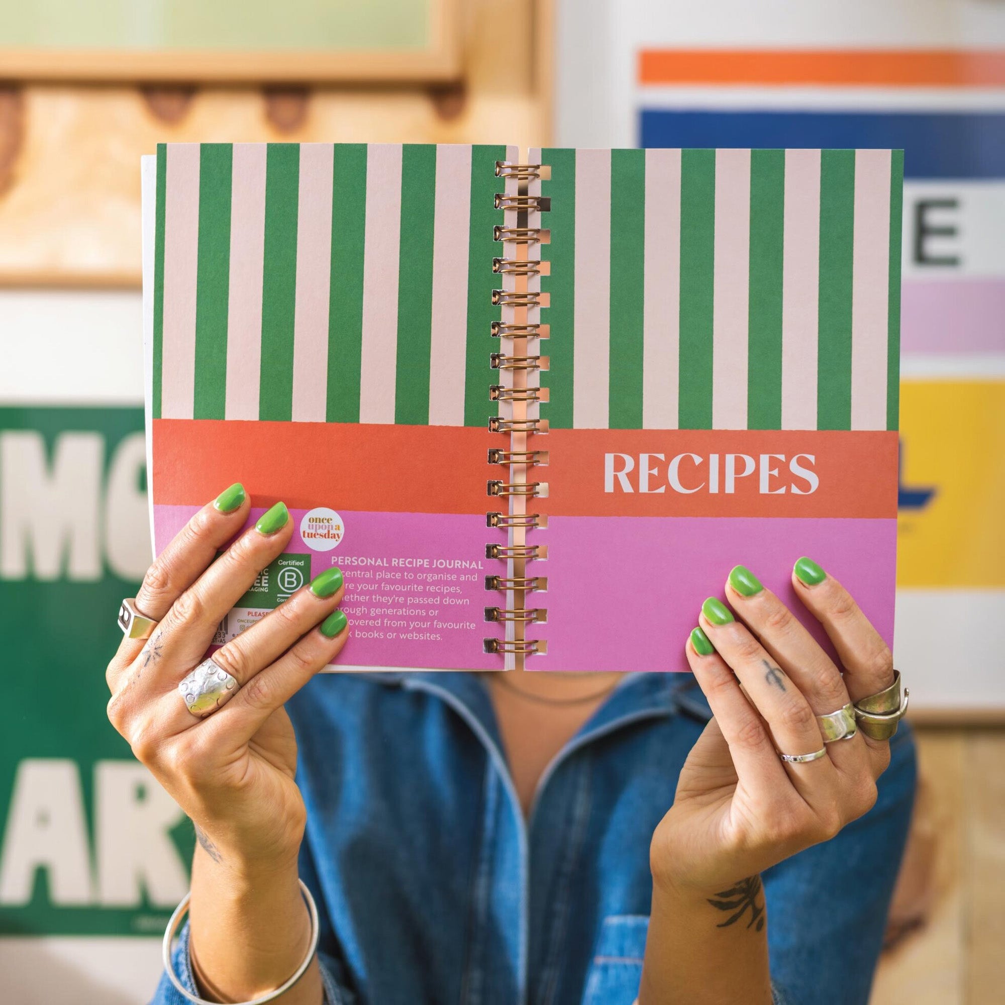 Journal-JRN-RCPE-CST-A5 - Cabana Stripe Recipe Journal-Good Tuesday
