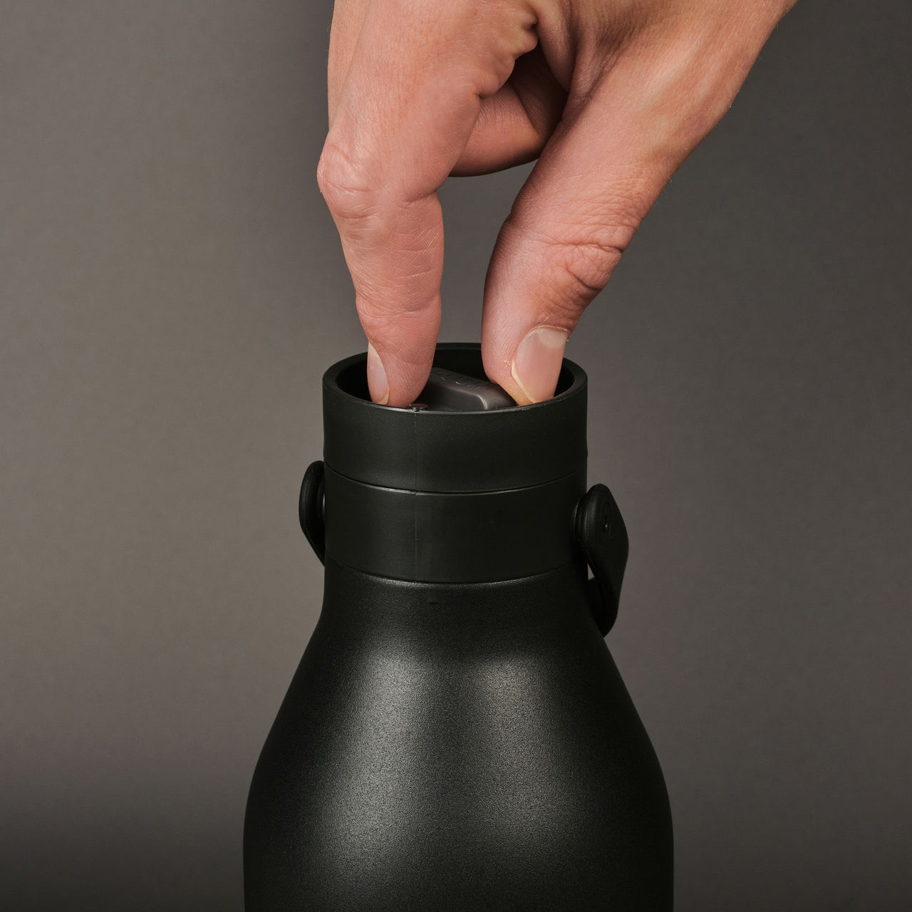 SSB-750ML-C-IN-BLACK - Recycled Steel Bottle Black
