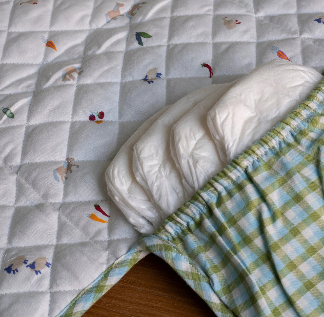 Changing Mat-CHMGGI - Greenhouse Gingham Travel Changing Mat-Avery Row