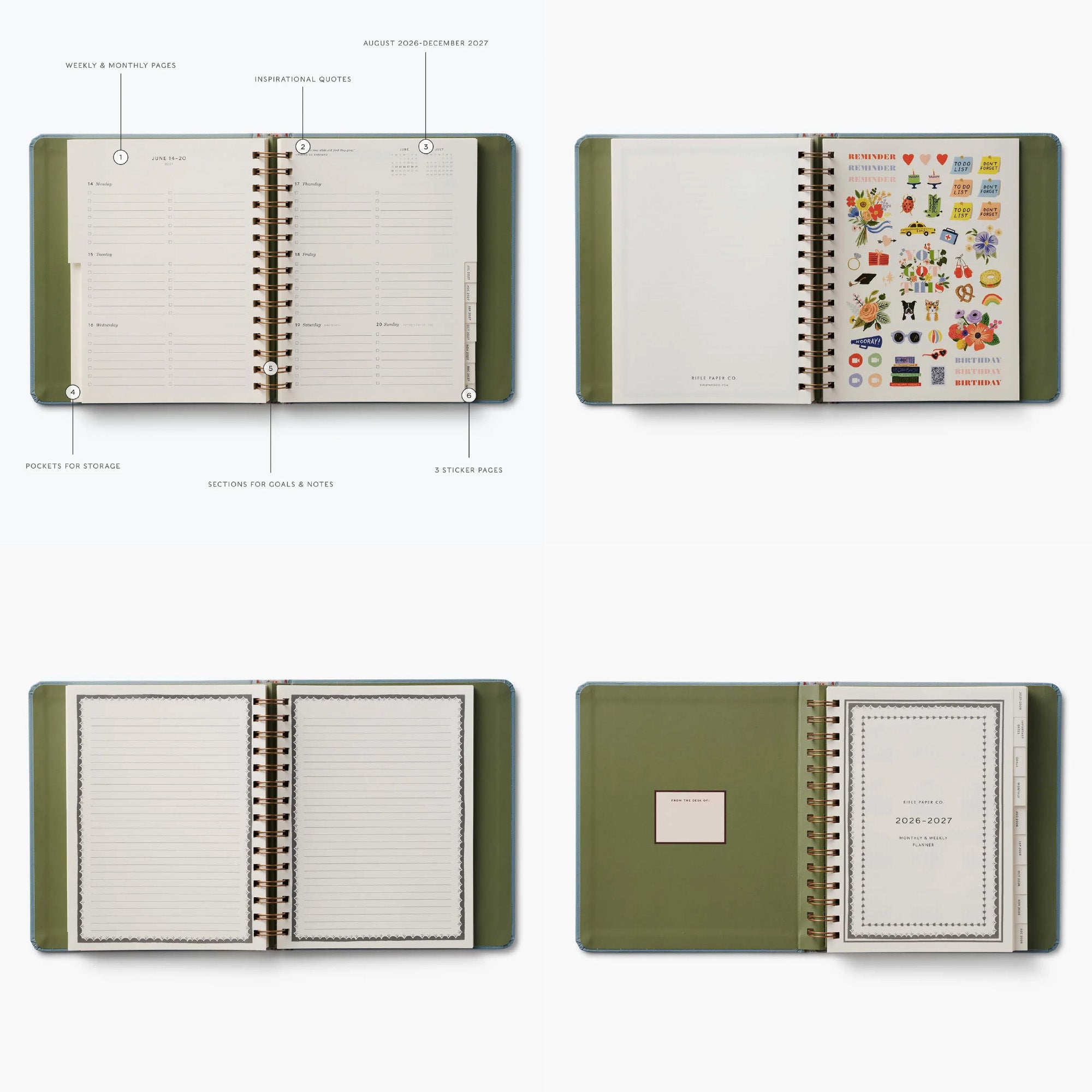 PLM032 - 2027 Paisley 17 Month Academic Covered Spiral Planner