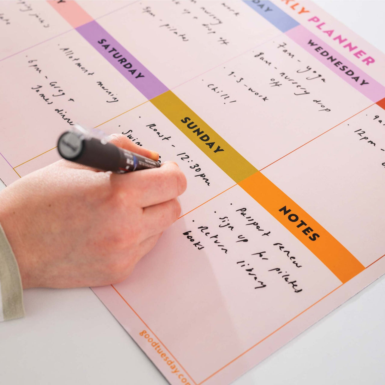 Planner-MFP-WKL-LRG-A3-MRG - Rainbow Grid Magnetic Planner-Good Tuesday