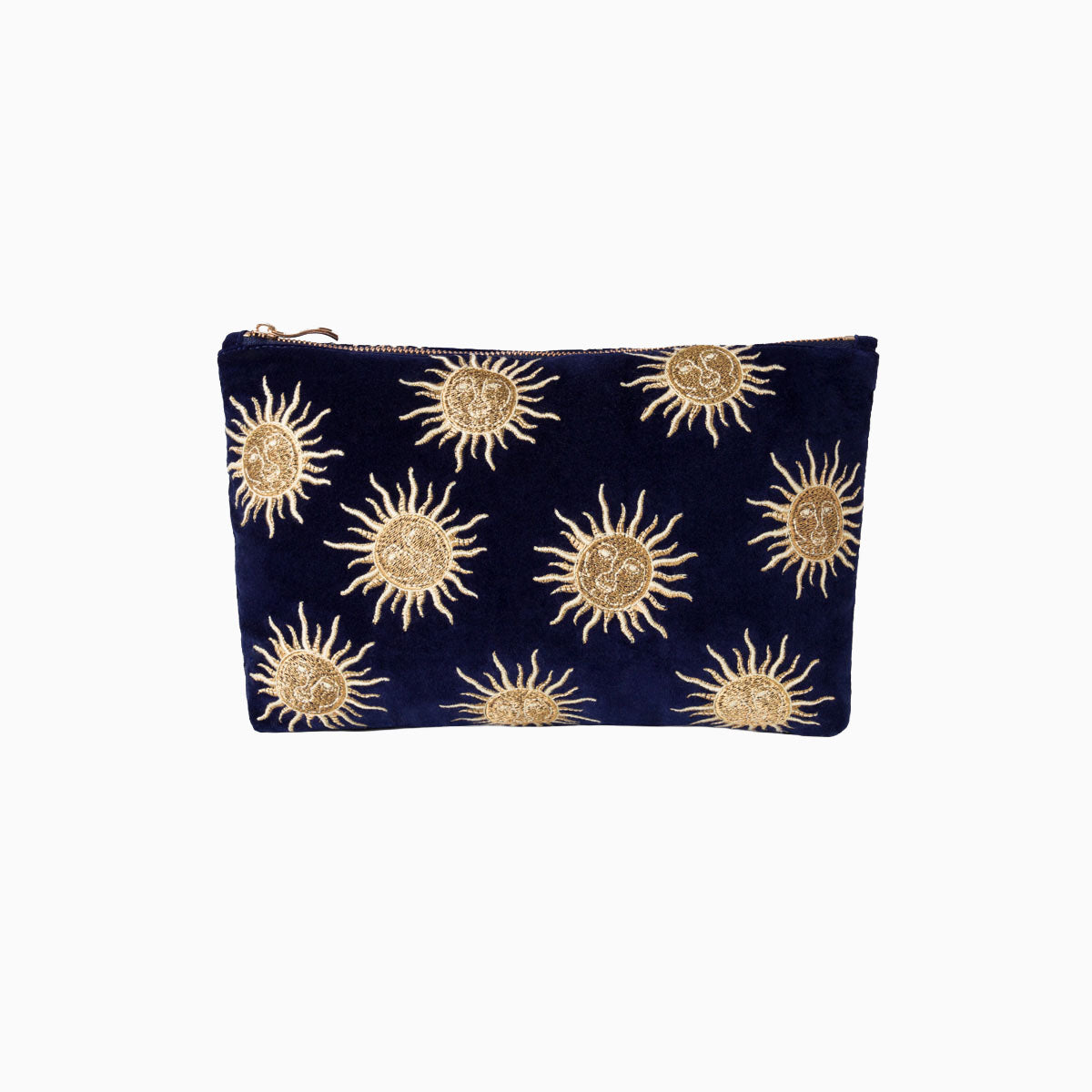 Sun Goddess Navy Velvet Everyday Pouch - Whistlefish