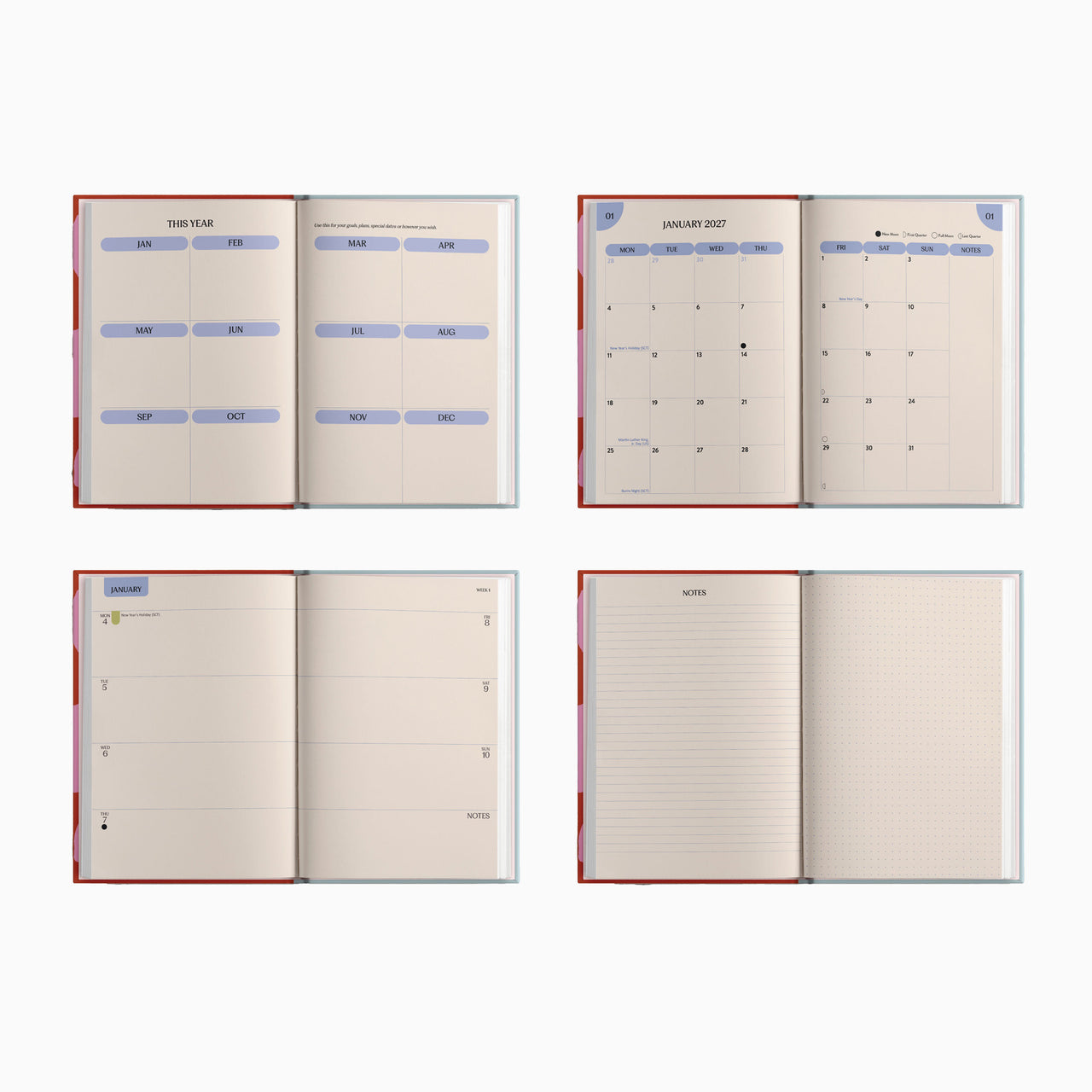 Diary-DIARY-A5-LFL - 2027 Les Fleurs A5 Hardcover Diary-Good Tuesday