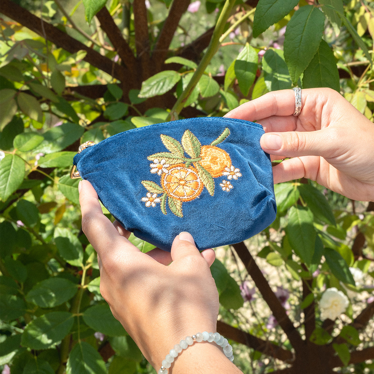 Coin Purse-80269 - Orange Blossom Coin Purse-Elizabeth Scarlett