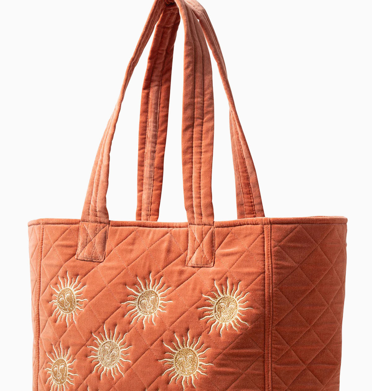 Velvet Tote-85363 - Sun Goddess Rust Velvet Tote-Elizabeth Scarlett