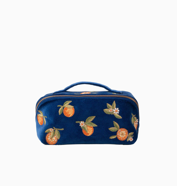 Makeup Bag-89965 - Orange Blossom Open Flat Makeup Bag-Elizabeth Scarlett