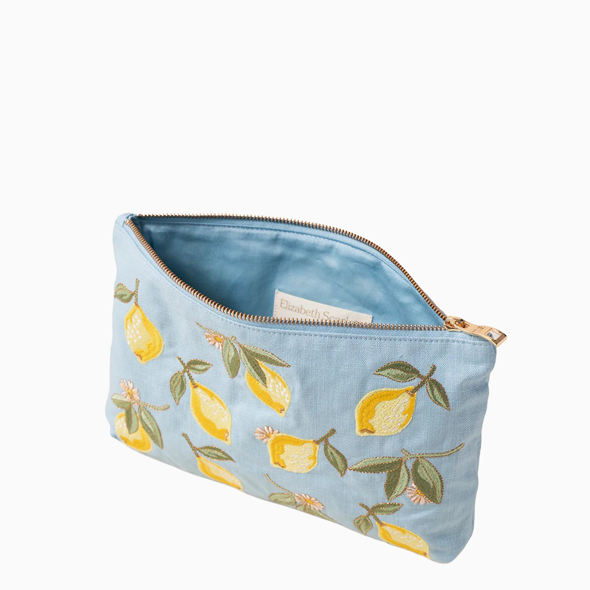 Pouch-98363 - Lemon Blossom French Blue Everyday Pouch-Elizabeth Scarlett