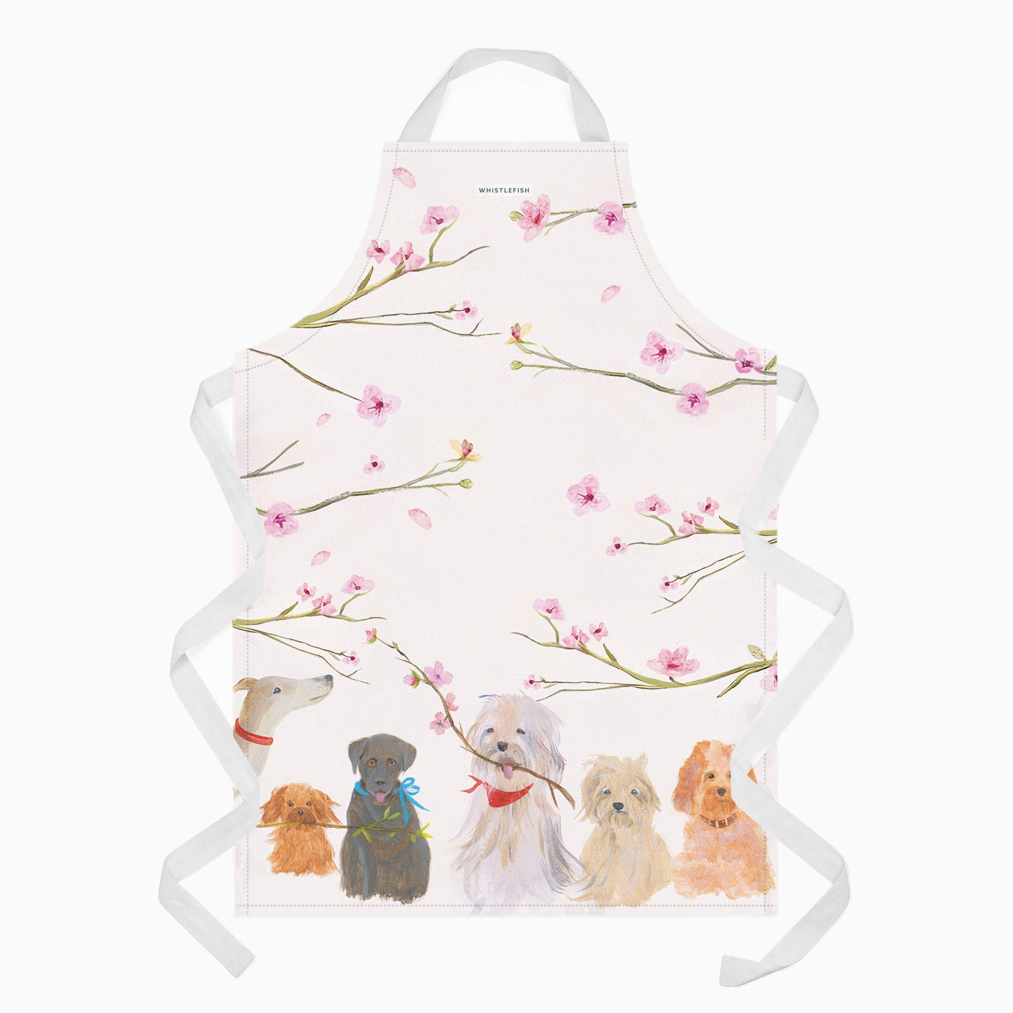 Apron-HC06AP - Dogs in the Blossom Apron-Hannah Cole