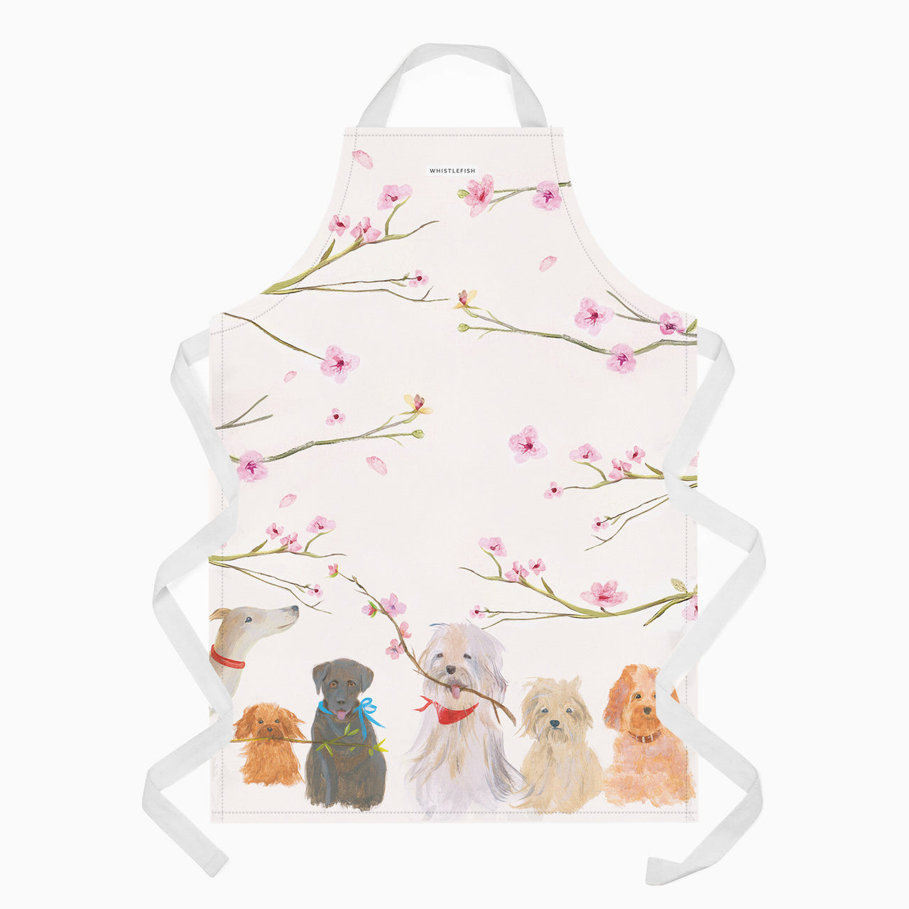 Apron-HC06AP - Dogs in the Blossom Apron-Hannah Cole