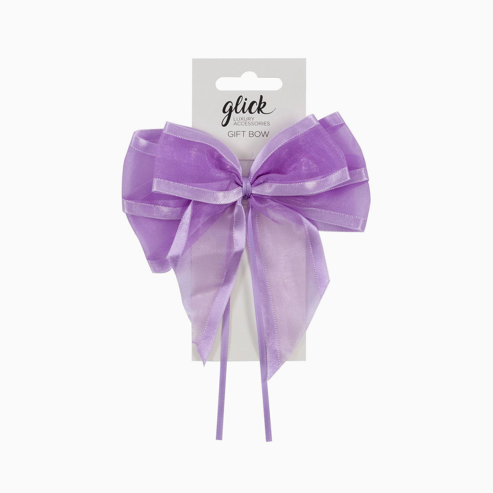 Bow-B0201 - Lilac Satin Edge Ribbon Bow-Glick