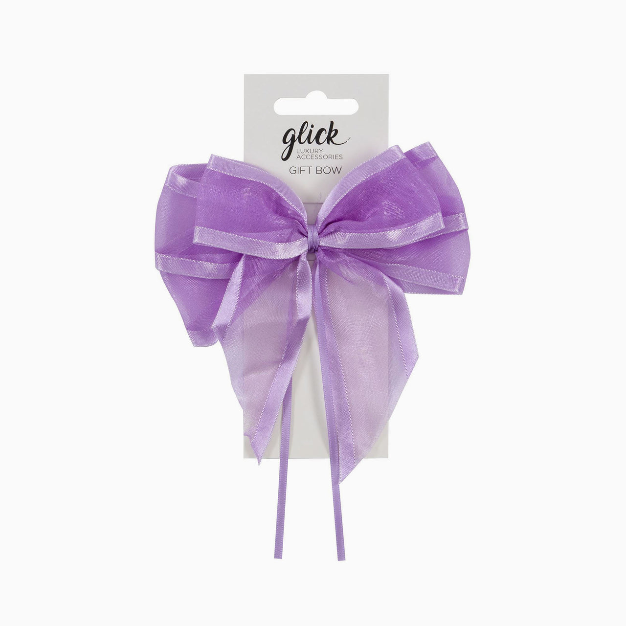 Bow-B0201 - Lilac Satin Edge Ribbon Bow-Glick