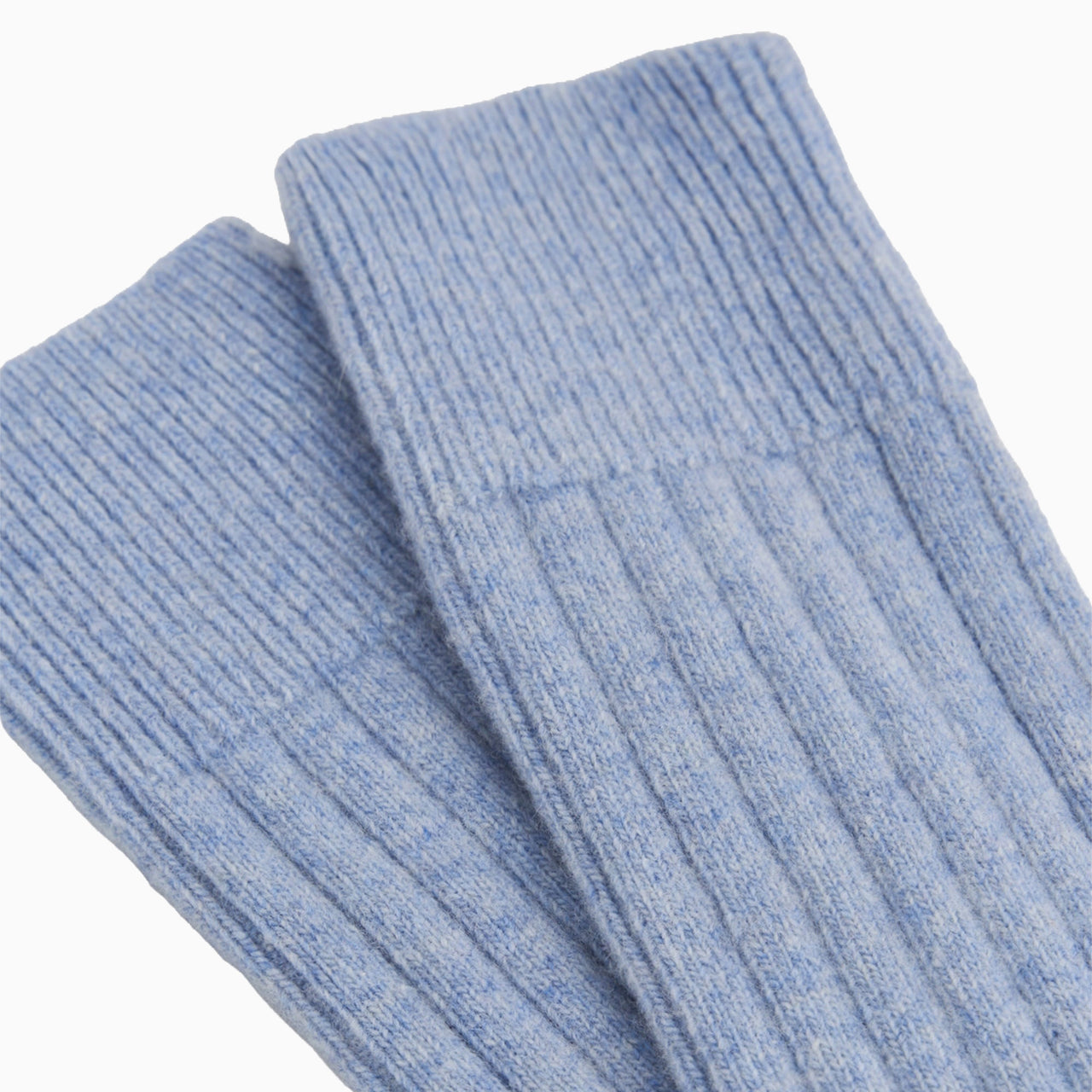 Socks-BEDWOLPBLL25 - Morning Blue Merino Bed Socks-Pairs Socks