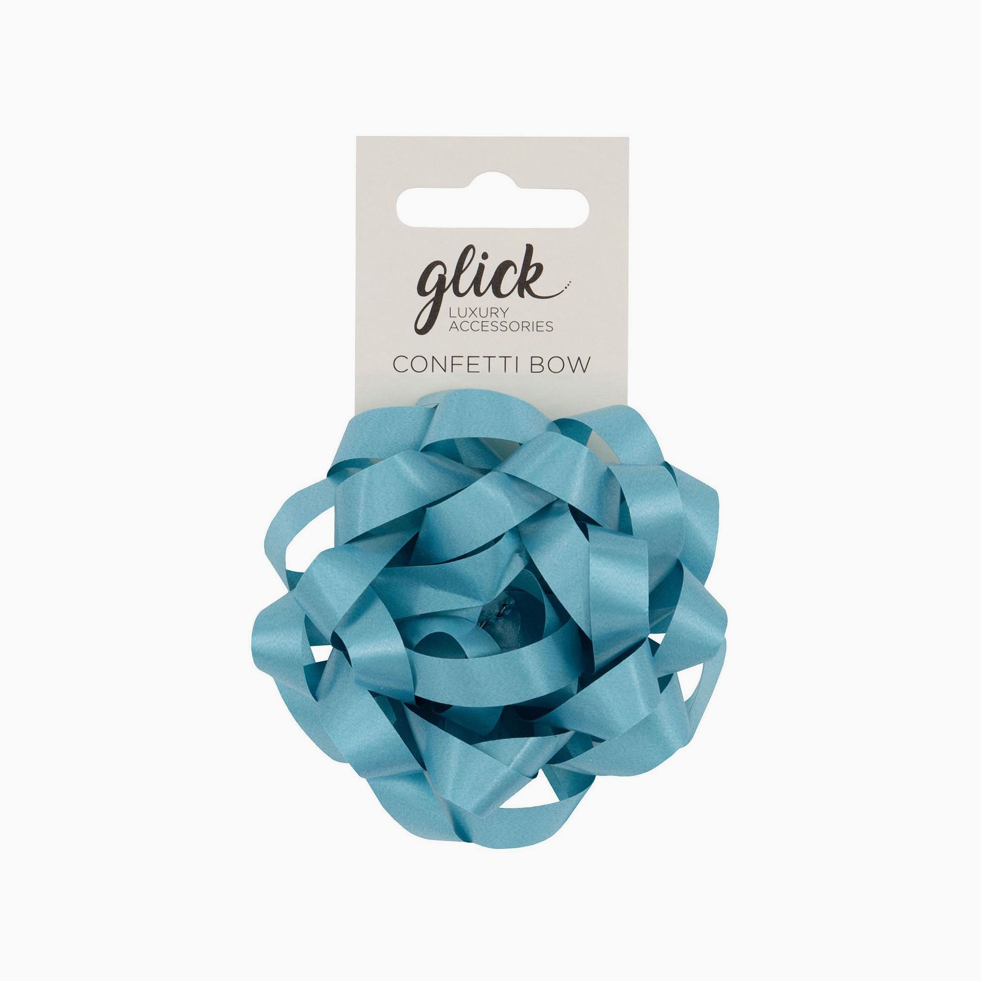 Bow-BF09G - Aqua Confetti Bow-Glick