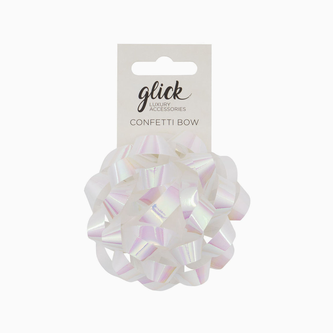 Bow-BFI10 - Iridescent White Confetti Bow-Glick