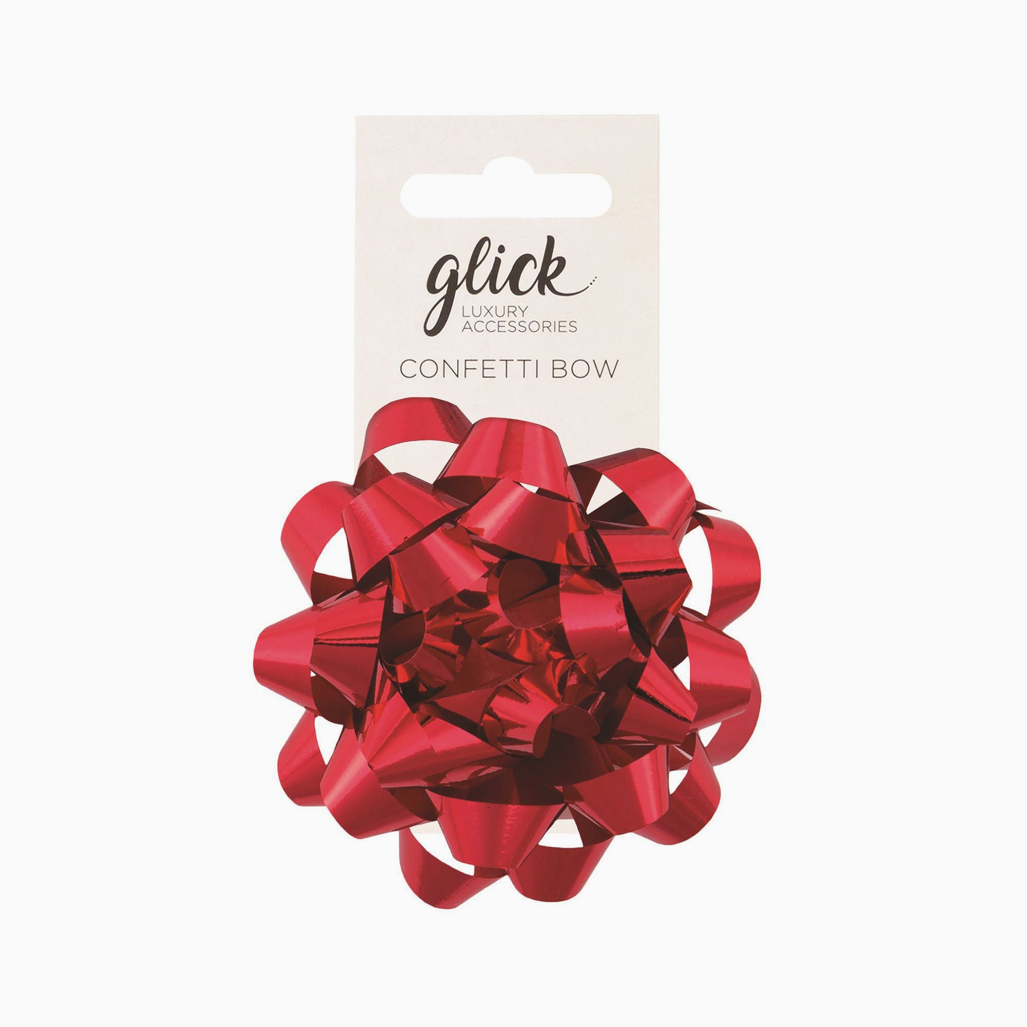 Bow-BFM20 - Confetti Bow Metallic Red-Glick