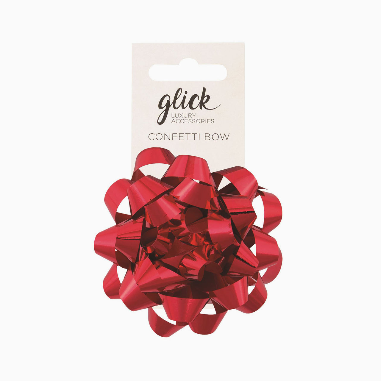 Bow-BFM20 - Confetti Bow Metallic Red-Glick