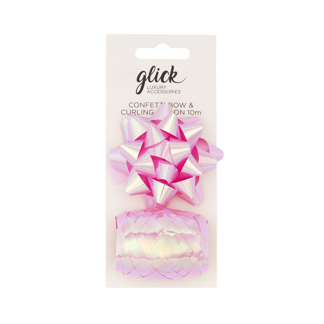 Bow & Ribbon-BKI31 - Bow & Ribbon Pack Irridescent Baby Pink-Glick