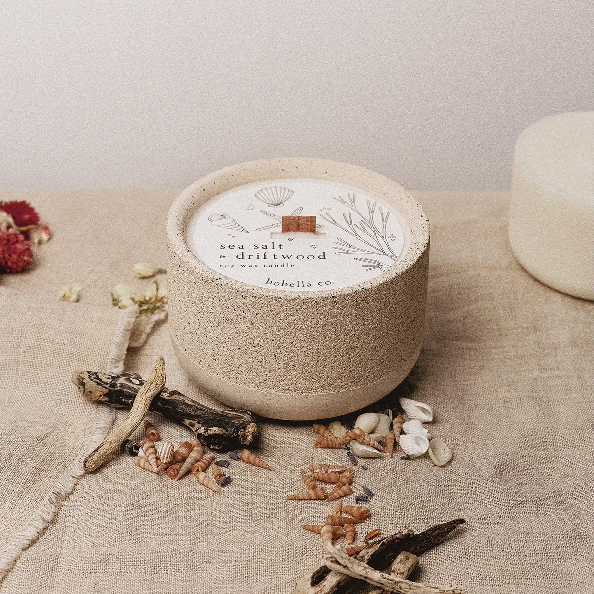 Candle-BOB02 - Sea Salt & Driftwood Soy Wax Candle-Bobella Co