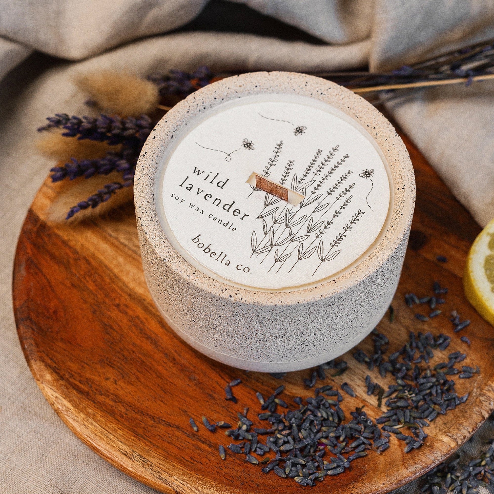Candle-BOB03 - Wild Lavender Soy Wax Candle-Bobella Co