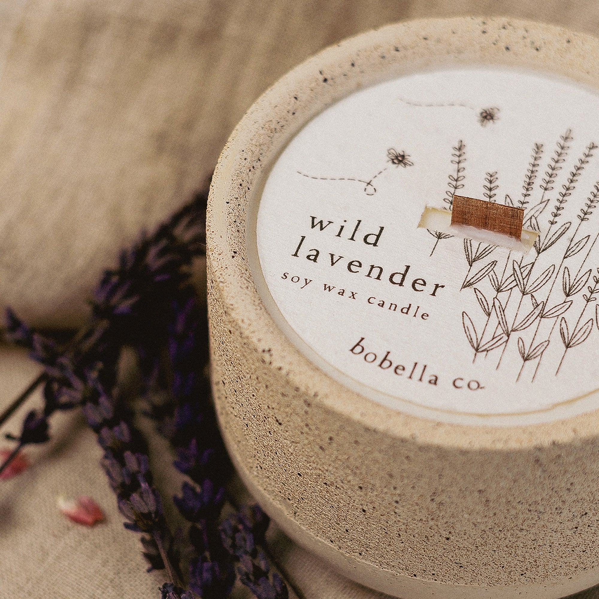 Candle-BOB03 - Wild Lavender Soy Wax Candle-Bobella Co