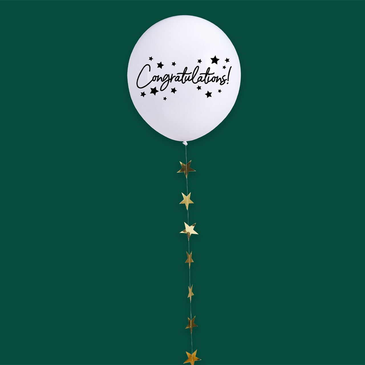 Balloons-HBBC203 - Congratulations 18" Balloon & Star Tail-Hootyballoo