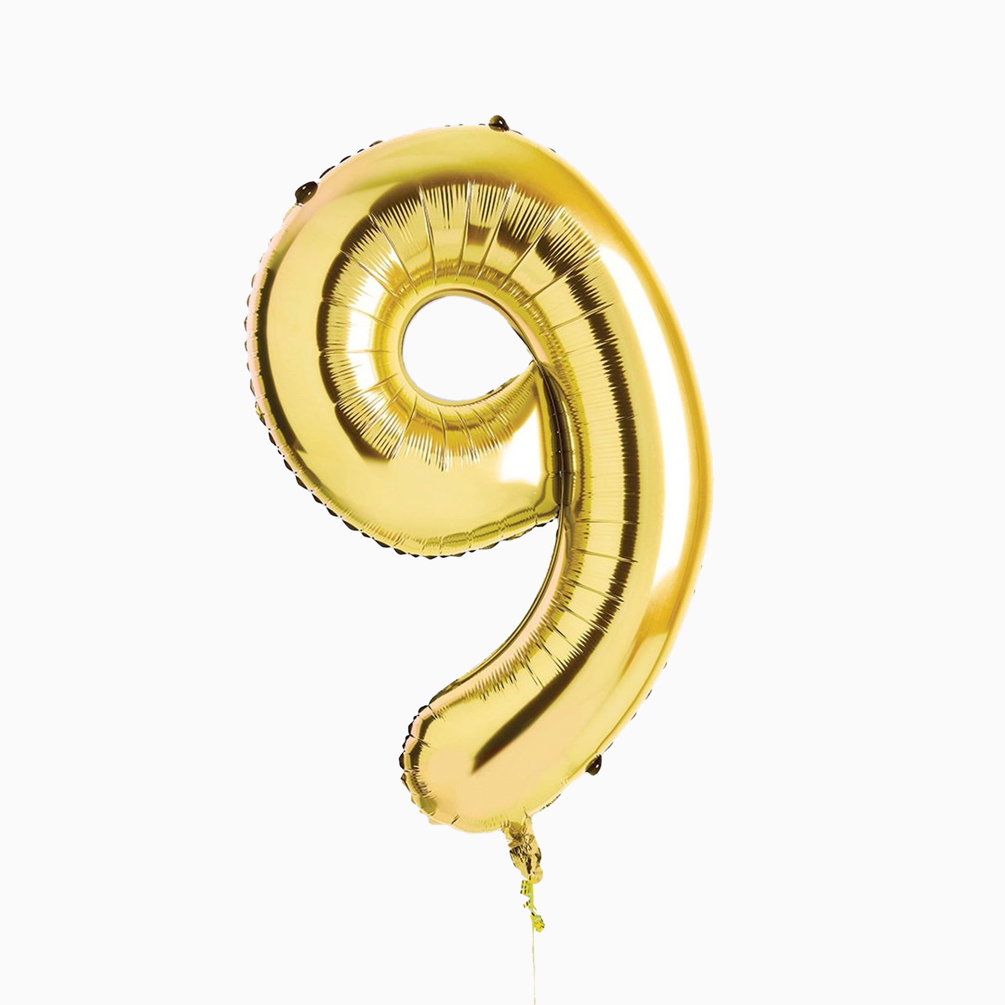 Balloons-HBNB109 - Gold Number 9 Foil 34" Balloon-Hootyballoo