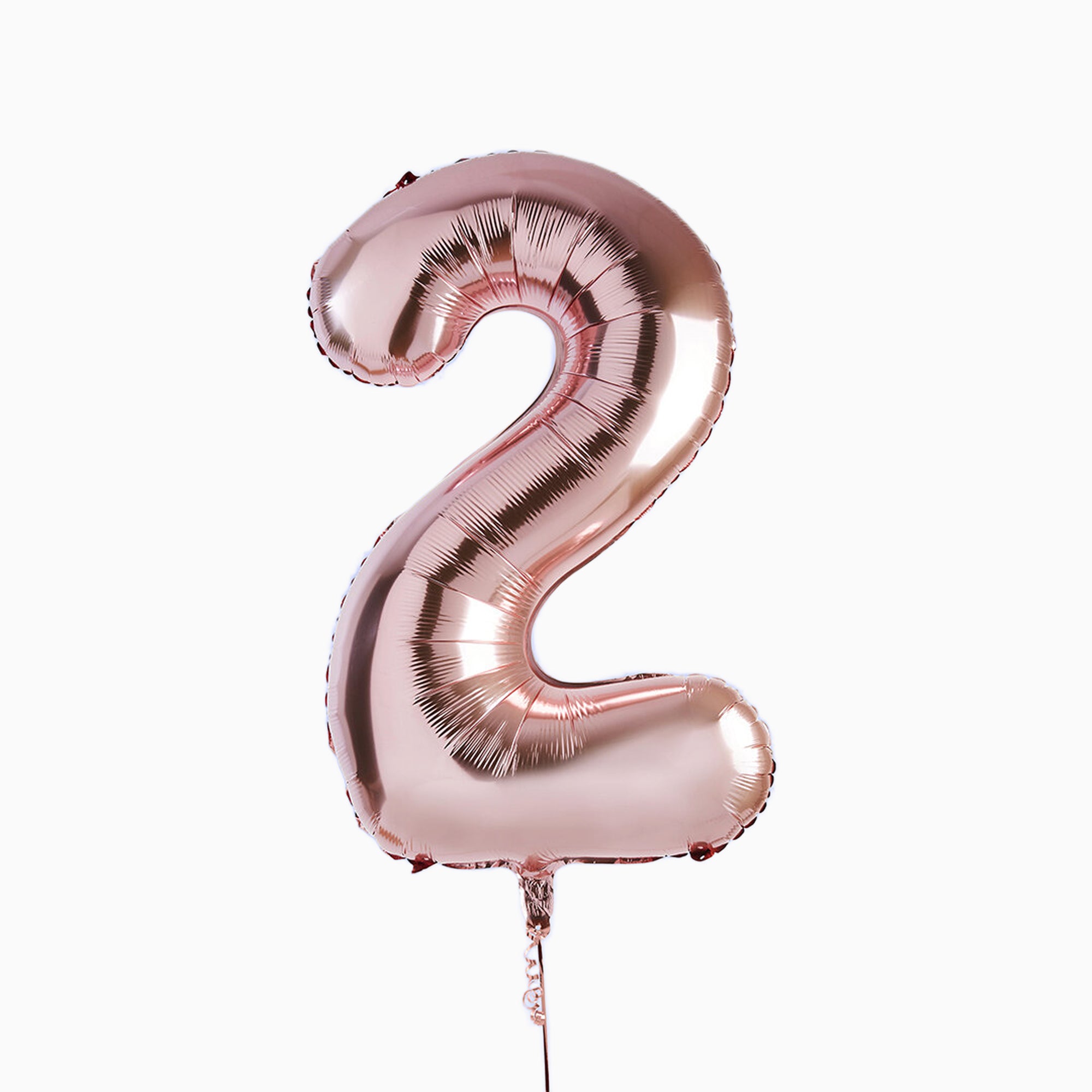 Balloons-HBNB112 - Rose Gold Number 2 Foil 34" Balloon-Hootyballoo