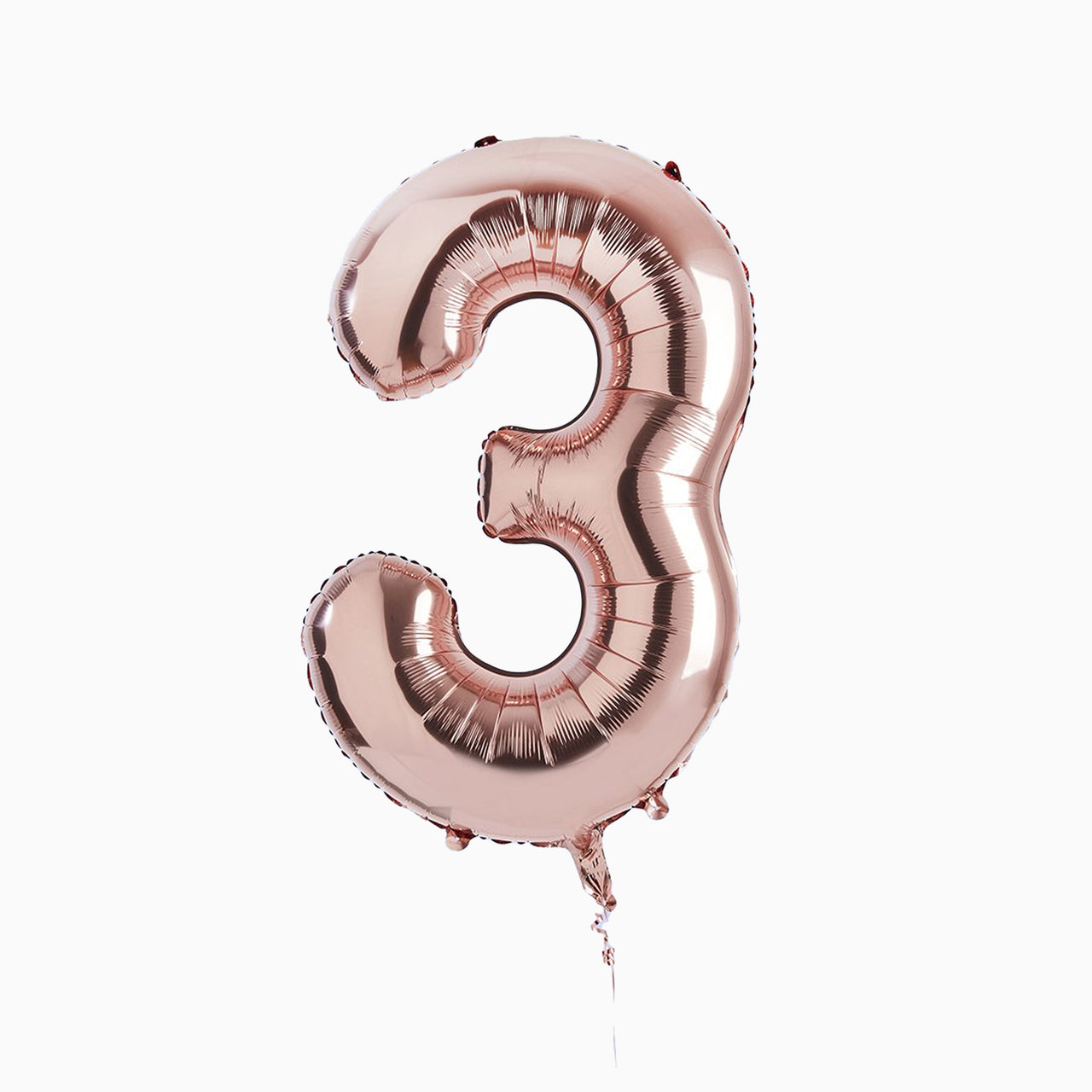 Balloons-HBNB113 - Rose Gold Number 3 Foil 34" Balloon-Hootyballoo