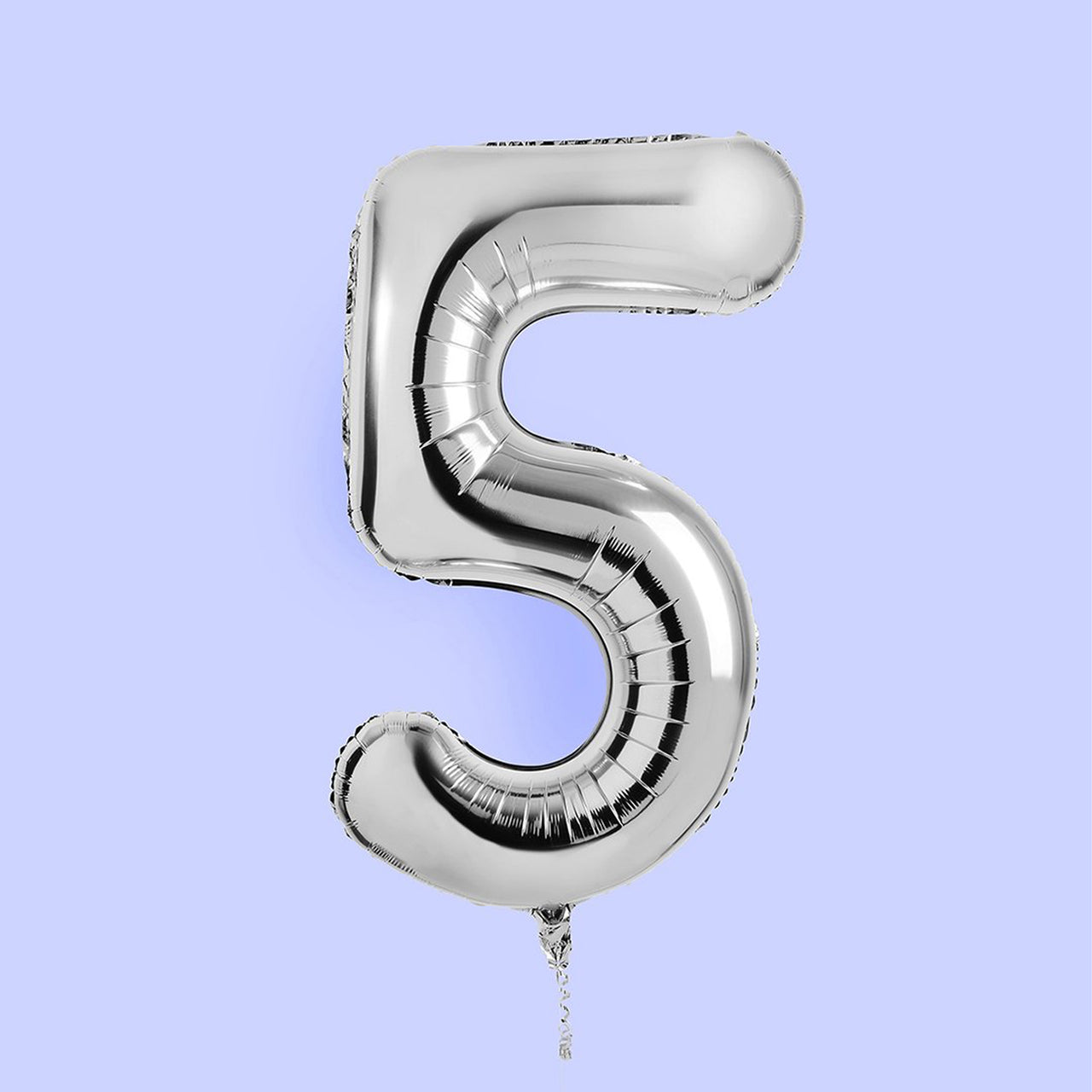 Balloons-HBNB125 - Silver Number 5 Foil 34" Balloon-Hootyballoo