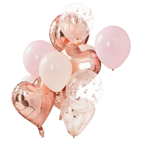 Balloons-MIX-231 - Blush and Rose Gold Balloons-Whistlefish
