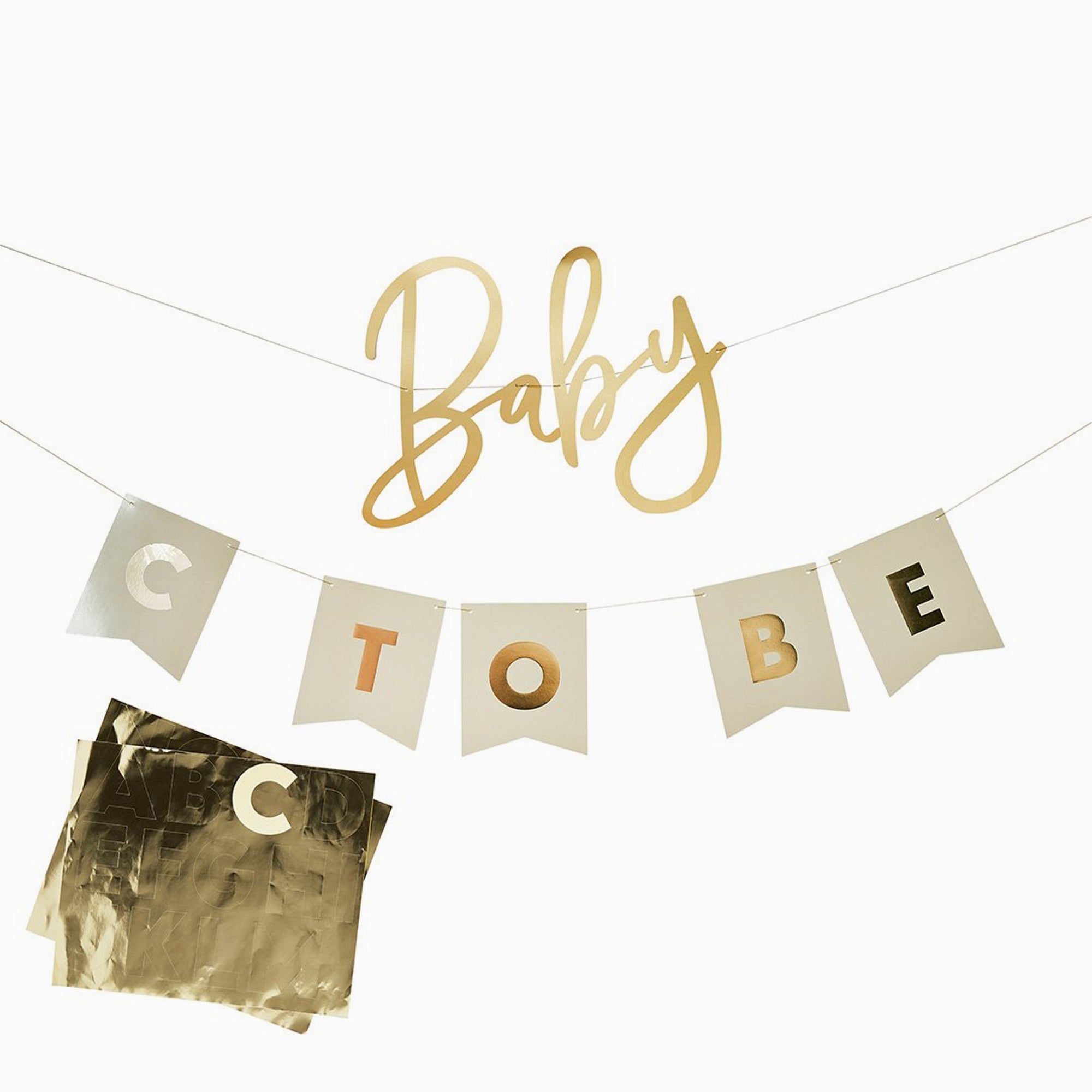 Banner-HBBS200 - Baby To Be Customisable Banner-Hootyballoo