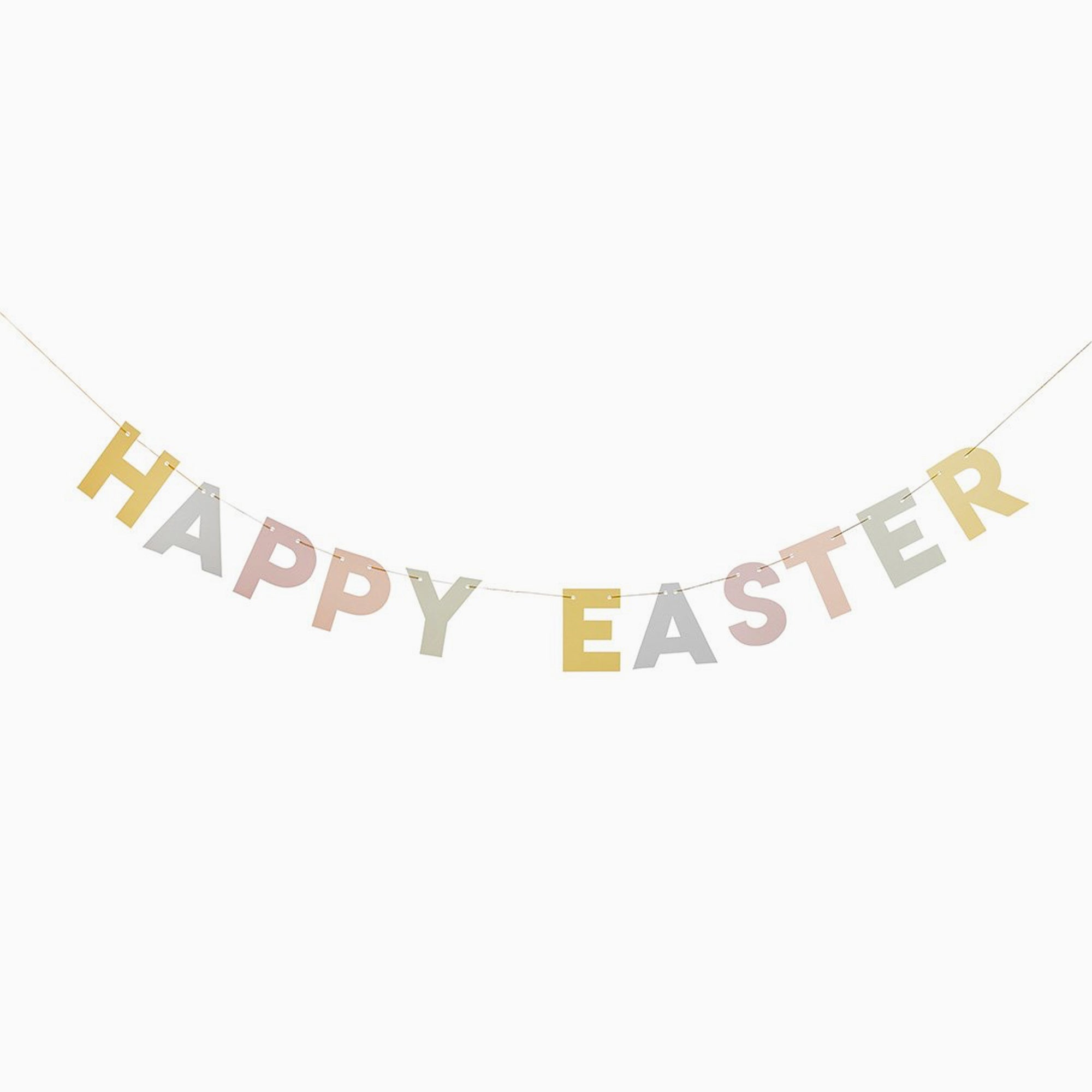 Banner-HBEE100 - Pastel Happy Easter Card Banner-Hootyballoo