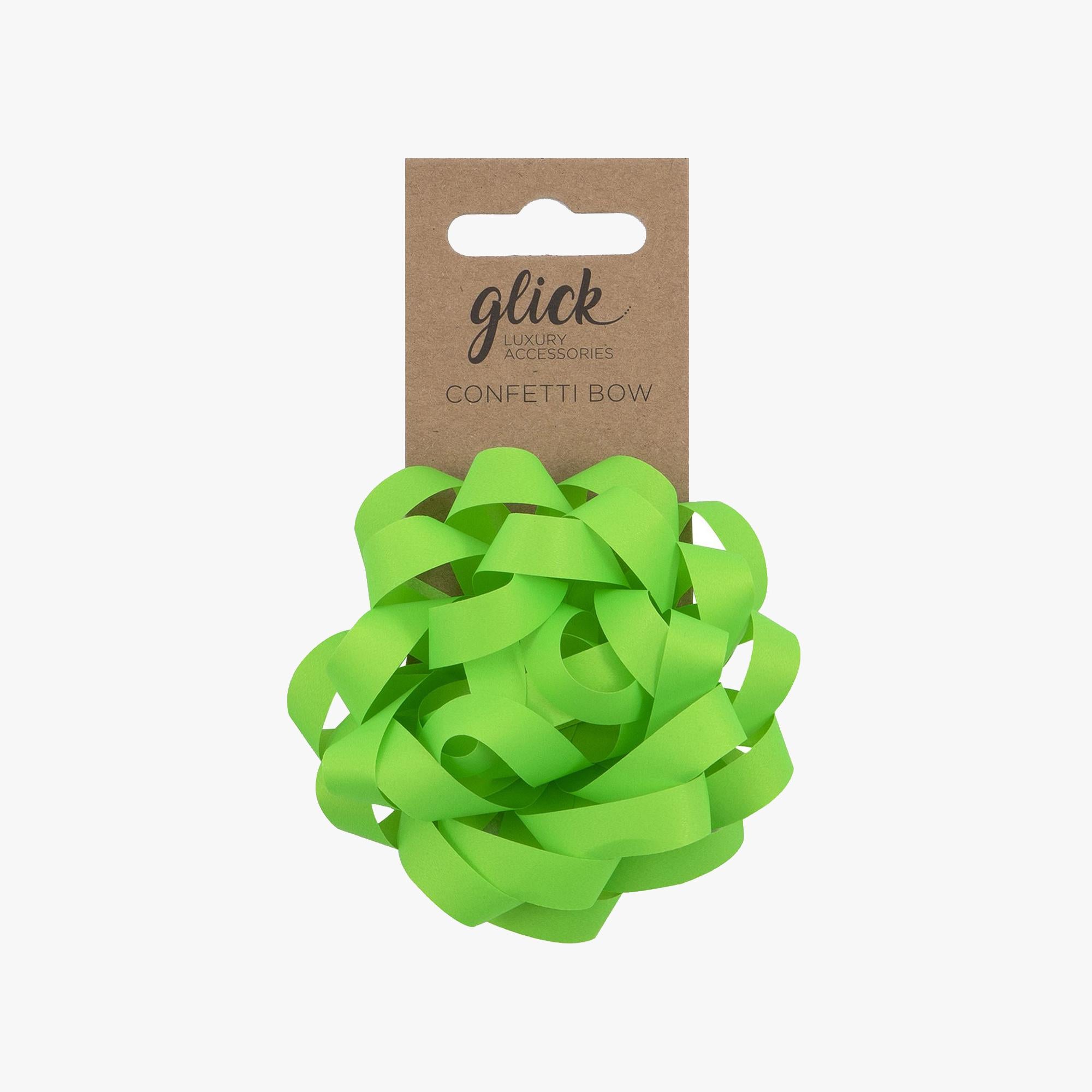 Bow-BF43 - Neon Green Confetti Bow-Glick